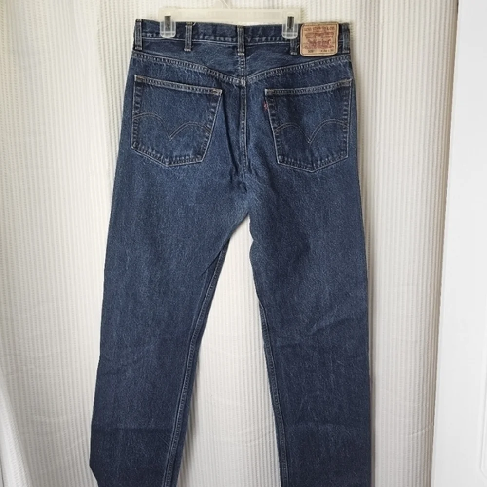 Vintage Levi's 505 Blue Jeans Denim‎ 38x34 Dark Wash Timeless